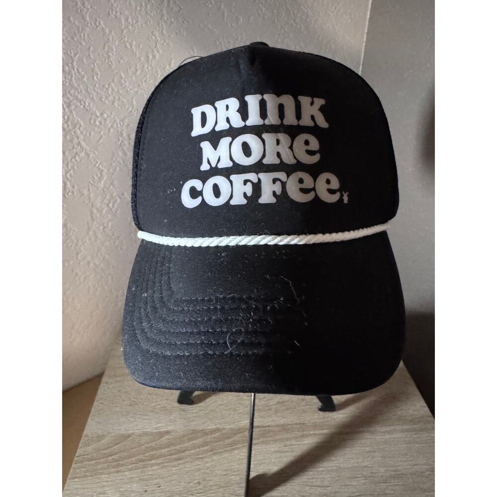Dutch Bros "Drink More Coffee" Black Trucker Hat